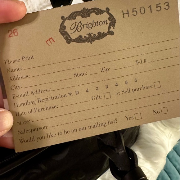 Brighton Black Swirly Embossed Tote Bag - Picture 7 of 8